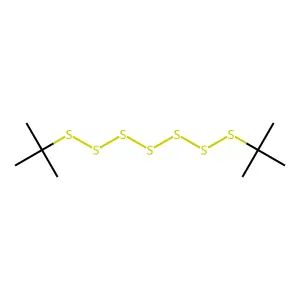 Di-tert-butylheptasulfane structure