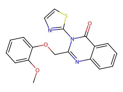 4(3H)-Quinazolinone, 2-((o-methoxyphenoxy)methyl)-3-(2-thiazolyl)- structure