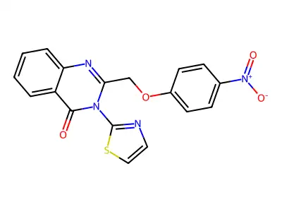 4(3H)-Quinazolinone, 2-((p-nitrophenoxy)methyl)-3-(2-thiazolyl)- structure