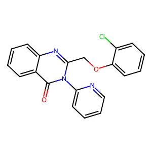 4(3H)-Quinazolinone, 2-((2-chlorophenoxy)methyl)-3-(2-pyridinyl)- structure