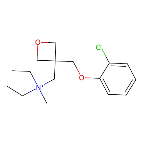[3-[(2-Chlorophenoxy)methyl]oxetan-3-yl]methyl-diethyl-methylazanium structure