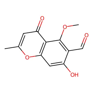 2-Methyl-7-hydroxy-5-methoxy-6-formylchromone structure
