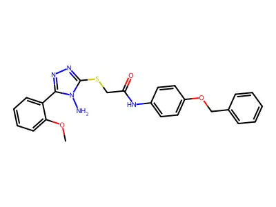 2-{[4-amino-5-(2-methoxyphenyl)-4H-1,2,4-triazol-3-yl]sulfanyl}-N-[4-(benzyloxy)phenyl]acetamide structure