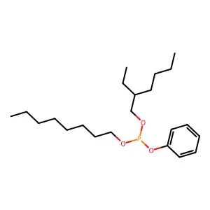 Phosphorous acid, 2-ethylhexyl octyl phenyl ester structure