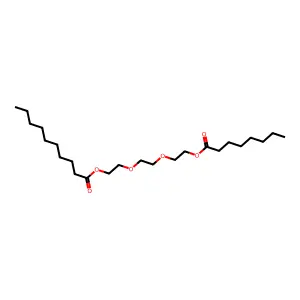 2-[2-[2-[(1-Oxooctyl)oxy]ethoxy]ethoxy]ethyl decanoate structure