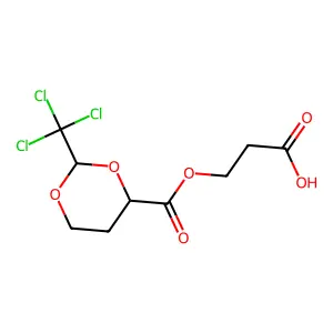 Succinic acid, (2-(trichloromethyl)-1,3-dioxolan-4-yl)methyl ester structure