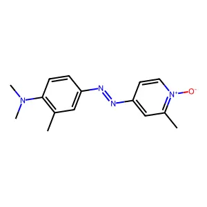 N,N,2-trimethyl-4-[(2-methyl-1-oxidopyridin-1-ium-4-yl)diazenyl]aniline structure