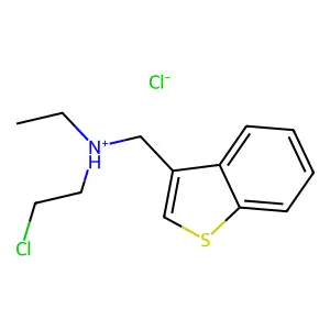 Benzo(b)thiophene-3-methylamine, N-(2-chloroethyl)-N-ethyl-, hydrochloride structure