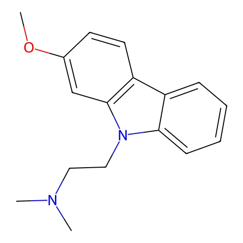 2-(2-methoxycarbazol-9-yl)-N,N-dimethylethanamine structure
