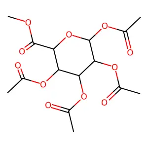 Methyl 1,2,3,4-tetra-O-acetyl-beta-D-glucopyranuronate structure