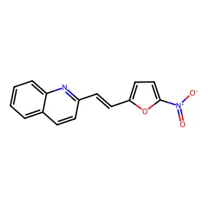 2-(5-Nitro-2-furylvinyl)quinoline structure