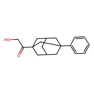 2-Hydroxy-1-(3-phenyladamantan-1-yl)ethan-1-one structure
