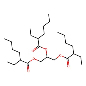 Glyceryl tri(2-ethylhexanoate) structure
