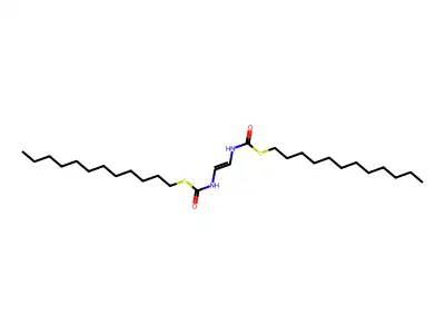 S-dodecyl N-[2-(dodecylsulfanylcarbonylamino)ethenyl]carbamothioate structure