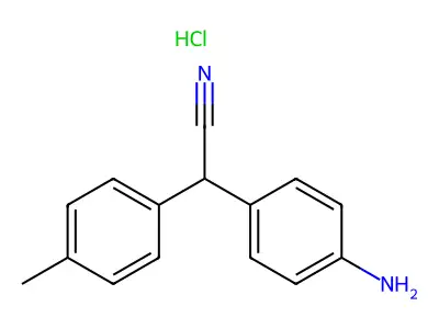 (4-(Cyano(p-tolyl)methyl)phenyl)ammonium chloride structure