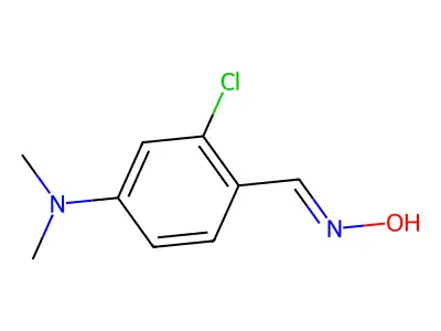 N-[[2-chloro-4-(dimethylamino)phenyl]methylidene]hydroxylamine structure