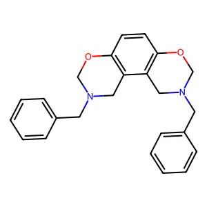 Benzo(2,1-e:3,4-e')bis(1,3)oxazine, 1,2,3,8,9,10-hexahydro-2,9-dibenzyl- structure