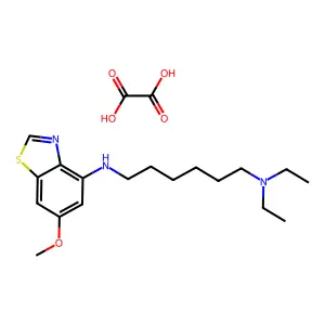 Benzothiazole, 4-((6-(diethylamino)hexyl)amino)-6-methoxy-, oxalate structure