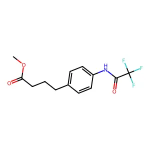 Butyric acid, 4-(p-trifluoroacetamidophenyl)-, methyl ester structure