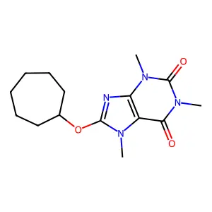 8-(Cycloheptyloxy)-caffeine structure