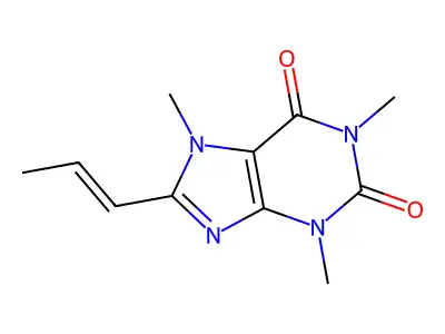 1,3,7-Trimethyl-8-prop-1-enylpurine-2,6-dione structure