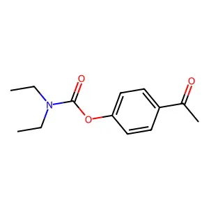 4-Acetylphenyl ester diethyl carbamic acid structure