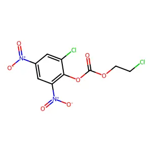 Phenol, 2-chloro-4,6-dinitro-, 2-chloroethylcarbonate structure