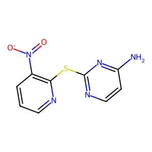 2-((3-Nitro-2-pyridinyl)thio)4-pyrimidinamine structure