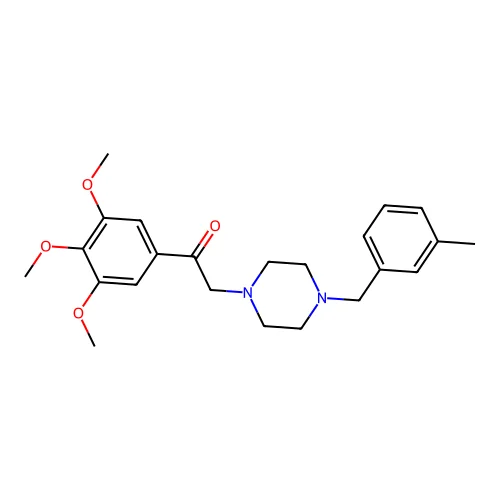2-[4-[(3-Methylphenyl)methyl]piperazin-1-yl]-1-(3,4,5-trimethoxyphenyl)ethanone structure