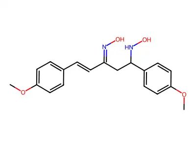 1,5-Bis(4-methoxyphenyl)-N-hydroxy-3-hydroxyimino-1-pent-4-enamine structure