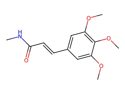 N-methyl-3-(3,4,5-trimethoxy-phenyl)-acrylamide structure