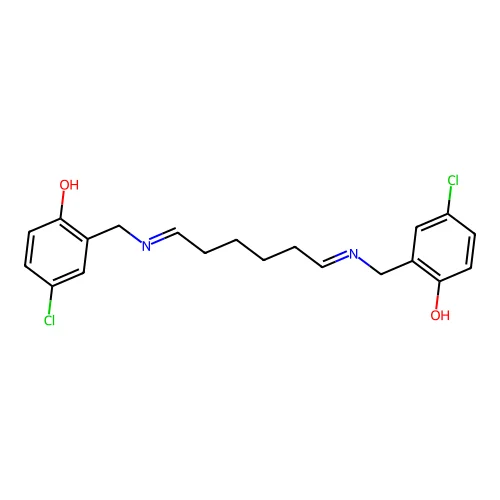 o-CRESOL, alpha,alpha'-(HEXAMETHYLENEDINITRILO)BIS(4-CHLORO- structure