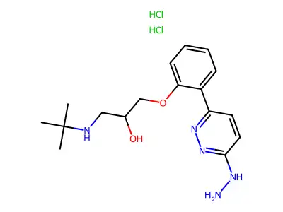3-(2-(3-t-Butylamino-2-hydroxy-propoxy)phenyl)-6-hydrazinopyridazine structure