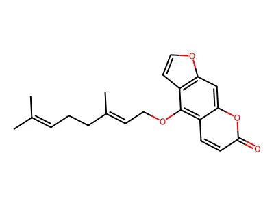 4-[(3,7-Dimethyl-2,6-octadien-1-yl)oxy]-7H-furo[3,2-g][1]benzopyran-7-one structure