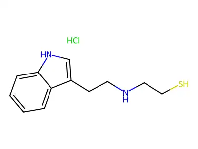 Indole, 3-(2-(2-mercaptoethyl)aminoethyl)-, hydrochloride structure