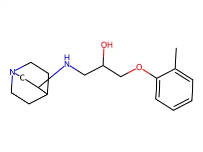 2-Propanol, 1-(3-quinuclidinylamino)-3-(o-tolyloxy)- structure