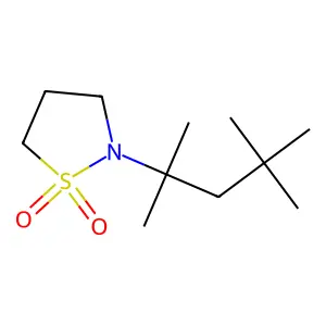 Isothiazolidine, 2-(2,4,4-trimethyl-2-pentyl)-, 1,1-dioxide structure