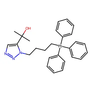 2-(1-(4-Triphenylplumbylbutyl)-1H-1,2,3-triazol-5-yl)-2-propanol structure