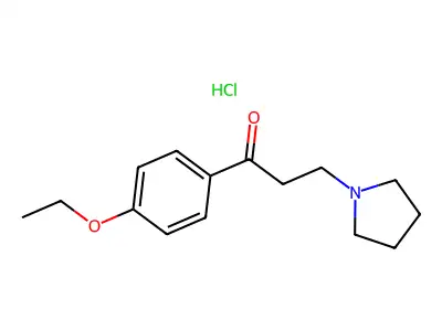 Propiophenone, 4'-ethoxy-3-pyrrolidinyl-, hydrochloride structure