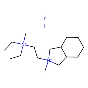 Isoindolinium, hexahydro-2-(2-(diethylmethylammonio)ethyl)-2-methyl-, diiodide structure