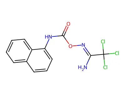 [(1-amino-2,2,2-trichloroethylidene)amino] N-naphthalen-1-ylcarbamate structure