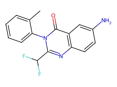 4(3H)-Quinazolinone, 6-amino-2-difluoromethyl-3-(o-tolyl)- structure
