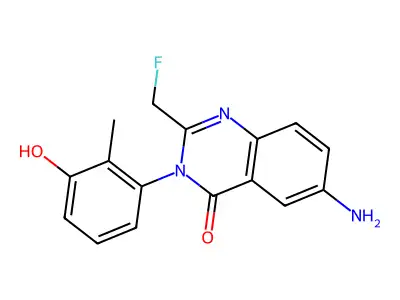 4(3H)-Quinazolinone, 6-amino-2-(fluoromethyl)-3-(3-hydroxy-2-methylphenyl)- structure