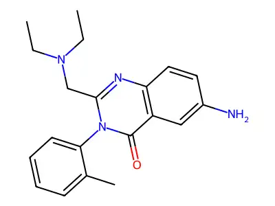4(3H)-Quinazolinone, 6-amino-2-((diethylamino)methyl)-3-(2-methylphenyl)- structure