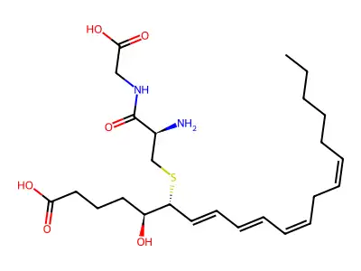 S-(1-Carboxy-4-hydroxynonadeca-6,8,10,13-tetraen-5-yl)cysteinylglycine structure