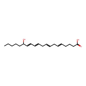15-Hydroxyicosa-5,8,11,13-tetraenoic acid structure