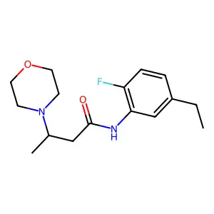 4-Morpholinepropionanilide, 5'-ethyl-2'-fluoro-beta-methyl- structure