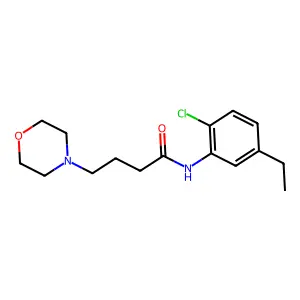 4-Morpholinebutyranilide, 2'-chloro-5'-ethyl- structure