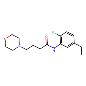 4-Morpholinebutyranilide, 5'-ethyl-2'-fluoro- structure