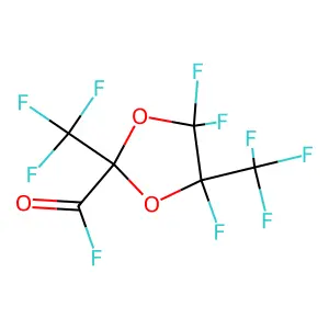 4,4,5-Trifluoro-2,5-bis(trifluoromethyl)-1,3-dioxolane-2-carbonyl fluoride structure